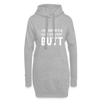 als Nizza Lustig und Zogen Geschenk - Hoodie-Kleid - Grau meliert - Vorne
