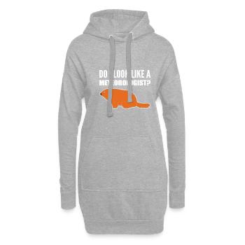 Ressemblez au météorologue Sarcastique Personne Gesch - Sweat-shirt à capuche long Femme - gris chiné - Devant