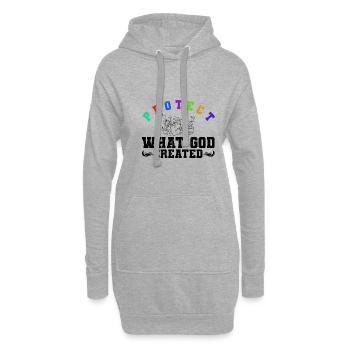 Protégez la création de Dieu, les récifs - Sweat-shirt à capuche long Femme - gris chiné - Devant