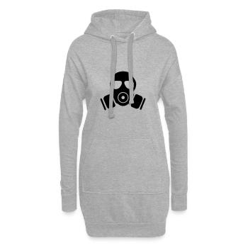Gasmaske Symbol - Hoodie-Kleid - Grau meliert - Vorne