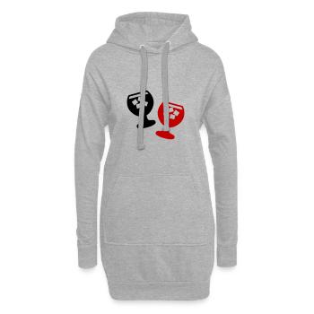 Whisky Icon - Hoodie-Kleid - Grau meliert - Vorne