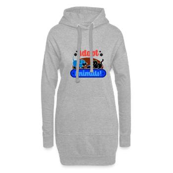Adoptieren Tiere retten Katzen Hunde Tierheim - Hoodie-Kleid - Grau meliert - Vorne