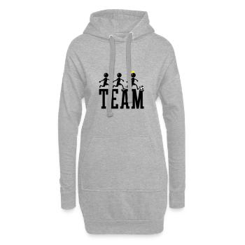 Football par équipe Football - Sweat-shirt à capuche long Femme - gris chiné - Devant