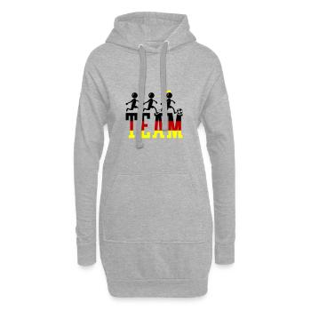 Fussball Team Meister Germany - Hoodie-Kleid - Grau meliert - Vorne