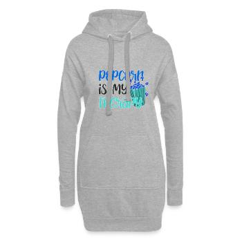 Popcorn comme thérapie délicieux maïs - Sweat-shirt à capuche long Femme - gris chiné - Devant