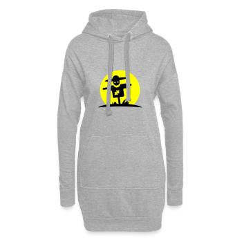 Vogelscheuche - Hoodie-Kleid - Grau meliert - Vorne