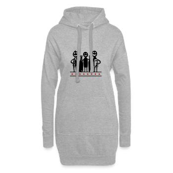 Équipe de l’enterrement de vie de garçon - Sweat-shirt à capuche long Femme - gris chiné - Devant