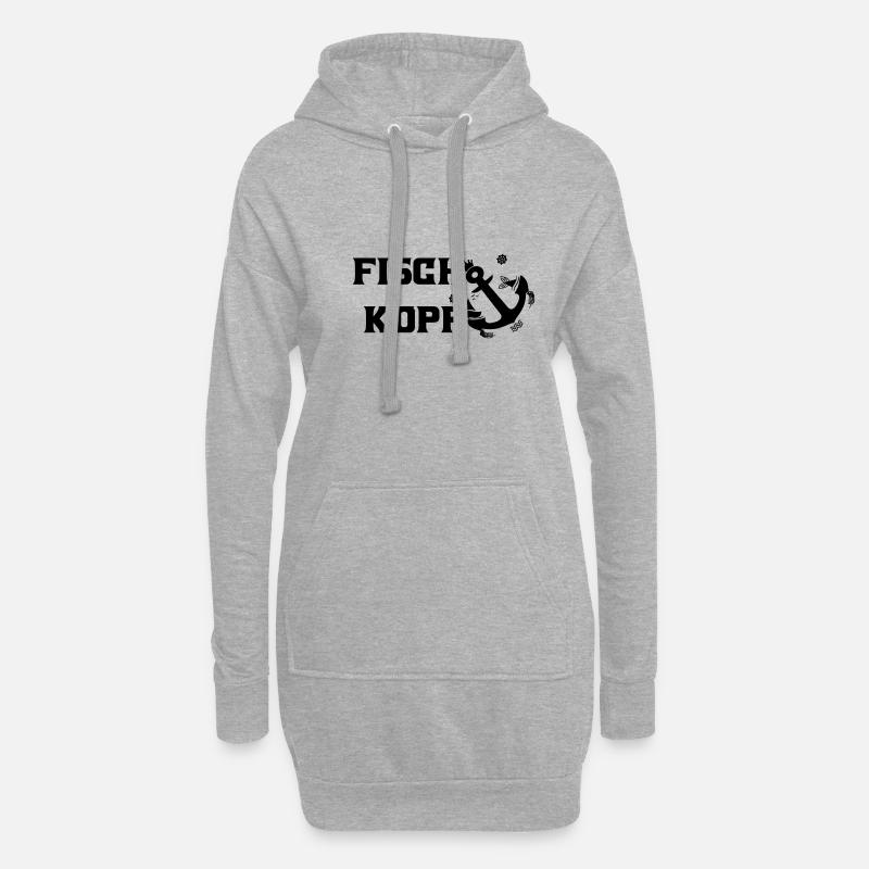 Fischkopp - Hoodie-Kleid - Grau meliert