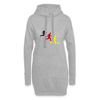 Fussballer Fussball Germany - Hoodie-Kleid - Grau meliert - Vorne