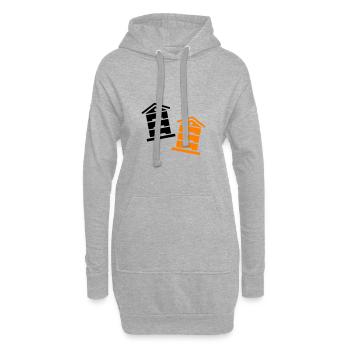 Honig Imker - Hoodie-Kleid - Grau meliert - Vorne