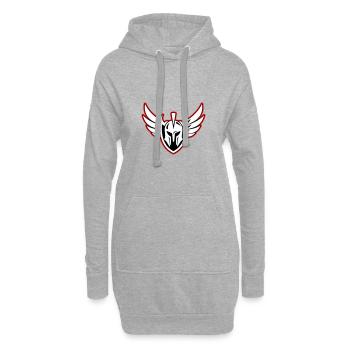 Casque de guerrier spartiate - Sweat-shirt à capuche long Femme - gris chiné - Devant