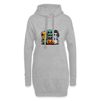 Fête d’Halloween Trick Or Treat Bébé - Sweat-shirt à capuche long Femme - gris chiné - Devant