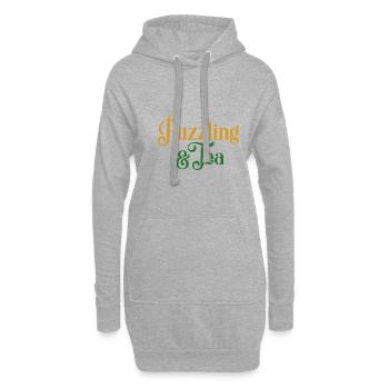 Entspannende Puzzles zum Puzzeln und Trinken von - Hoodie-Kleid - Grau meliert - Vorne