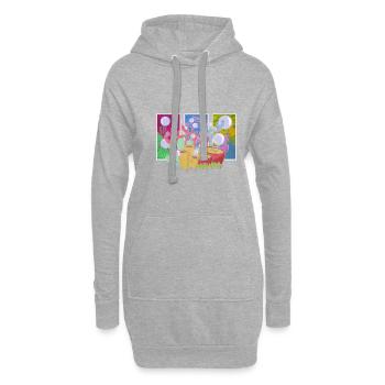 Récifs coralliens, récifs colorés, environnement - Sweat-shirt à capuche long Femme - gris chiné - Devant