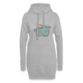 Santa Cruz Californie vintage rétro surfing ville - Sweat-shirt à capuche long Femme - gris chiné - Devant