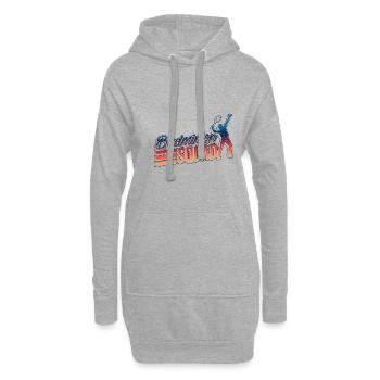 Shuttlecock pour joueur de badminton professionnel - Sweat-shirt à capuche long Femme - gris chiné - Devant