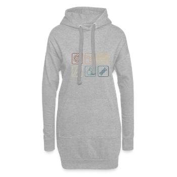 Chemielehrer Mikrobiologe Gift - Hoodie-Kleid - Grau meliert - Vorne