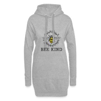 bee kind biene - Hoodie-Kleid - Grau meliert - Vorne