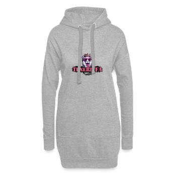 Teneriffa 2024 Alpaka - Hoodie-Kleid - Grau meliert - Vorne