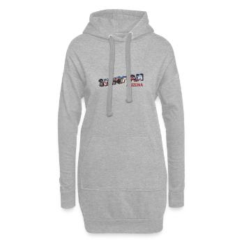 Ville de Seligman, Arizona, road 66 USA - Sweat-shirt à capuche long Femme - gris chiné - Devant