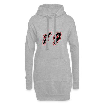 79 Symbole numérique - Sweat-shirt à capuche long Femme - gris chiné - Devant