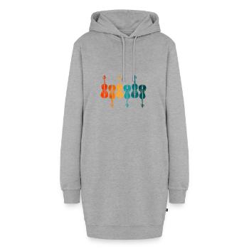Violon Violon Musique classique - Sweat-shirt à capuche long Femme - gris chiné - Devant