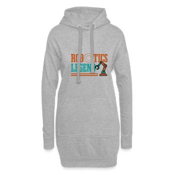 Robotics Legend Funny Robot Engineer - Hoodie Dress - heather grey - Front
