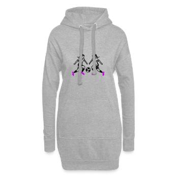 Fussball Team Frauenfussball - Hoodie-Kleid - Grau meliert - Vorne