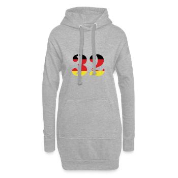 Maillot 32 numéros Allemagne - Sweat-shirt à capuche long Femme - gris chiné - Devant