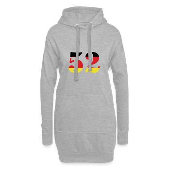 Maillot 52 numéros Allemagne - Sweat-shirt à capuche long Femme - gris chiné - Devant