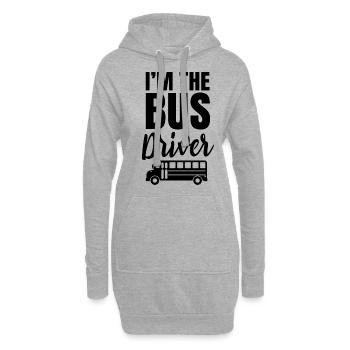 Je suis Le chauffeur de bus Bus conducteur de la profession - Sweat-shirt à capuche long Femme - gris chiné - Devant