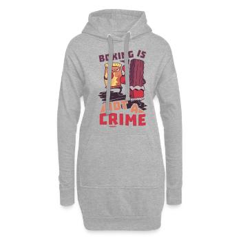 Boxing Is Not A Crime - Hoodie-Kleid - Grau meliert - Vorne