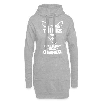 super cadeau pour les propriétaires de chiens Corgi - Sweat-shirt à capuche long Femme - gris chiné - Devant