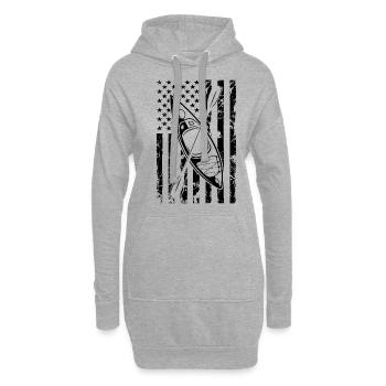 USA Graphic Kayaking Kayak Canoe Rowing Rower Padd - Hoodie-Kleid - Grau meliert - Vorne