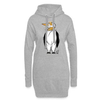 Pinguin Pukki - Hoodie-Kleid - Grau meliert - Vorne