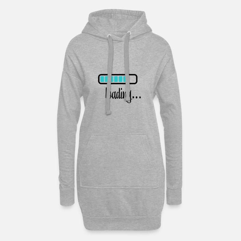 Battery Battery loading - Hoodie Dress - heather grey