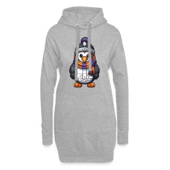 Pingouin Comic Hiver - Sweat-shirt à capuche long Femme - gris chiné - Devant