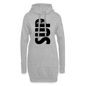 SUP Stand up paddling - Life is better on a board - Hoodie-Kleid - Grau meliert - Vorne