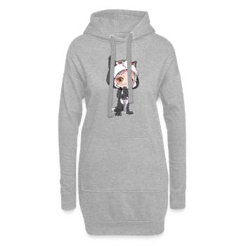 MOSBIES Schattenwolf Cosplay Schwert Geschenk - Hoodie-Kleid - Grau meliert - Vorne