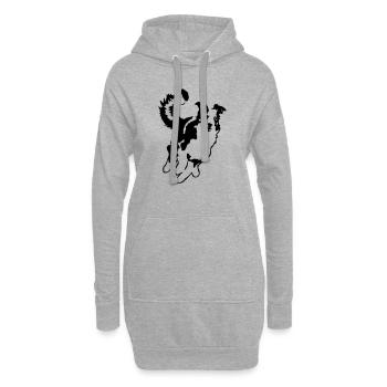bordercollie - Hoodie-Kleid - Grau meliert - Vorne