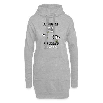 un jour de mamelle - Sweat-shirt à capuche long Femme - gris chiné - Devant