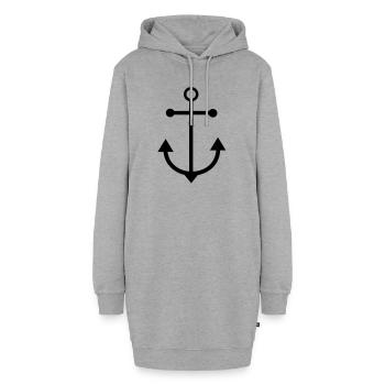 Anker - Hoodie-Kleid - Grau meliert - Vorne