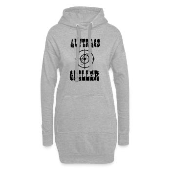 Auftragsgriller - Hoodie-Kleid - Grau meliert - Vorne