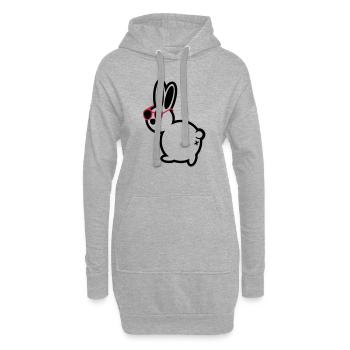 comic hase - Hoodie-Kleid - Grau meliert - Vorne