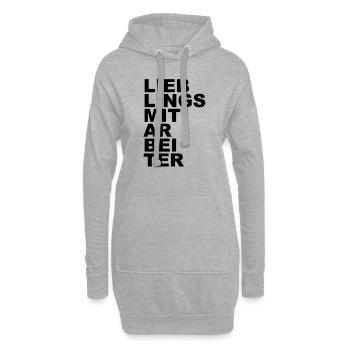 Lieblings Mitarbeiter - Hoodie-Kleid - Grau meliert - Vorne