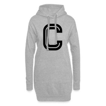 C - Hoodie-Kleid - Grau meliert - Vorne