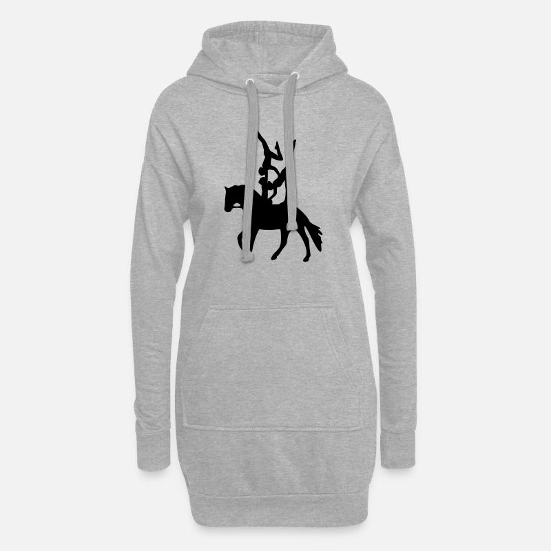 Voltige trois nage libre exercice - Sweat-shirt à capuche long Femme - gris chiné
