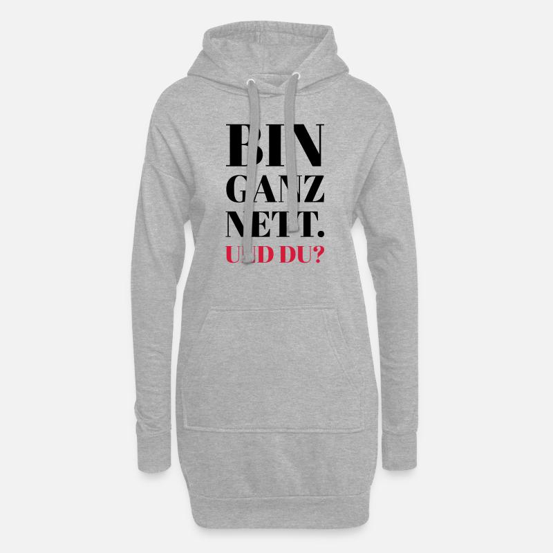 Nett - Hoodie-Kleid - Grau meliert