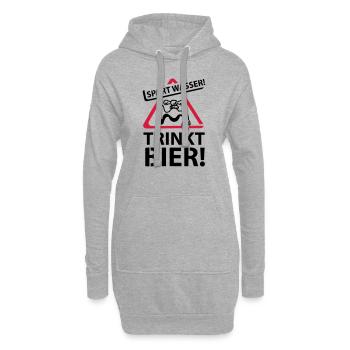 Spart Wasser! - Trinkt Bier! - Hoodie-Kleid - Grau meliert - Vorne