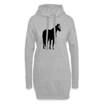 Quarterhorse Silhouette - Hoodie-Kleid - Grau meliert - Vorne